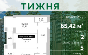 Пропозиція «КВАРТИРА ТИЖНЯ»!